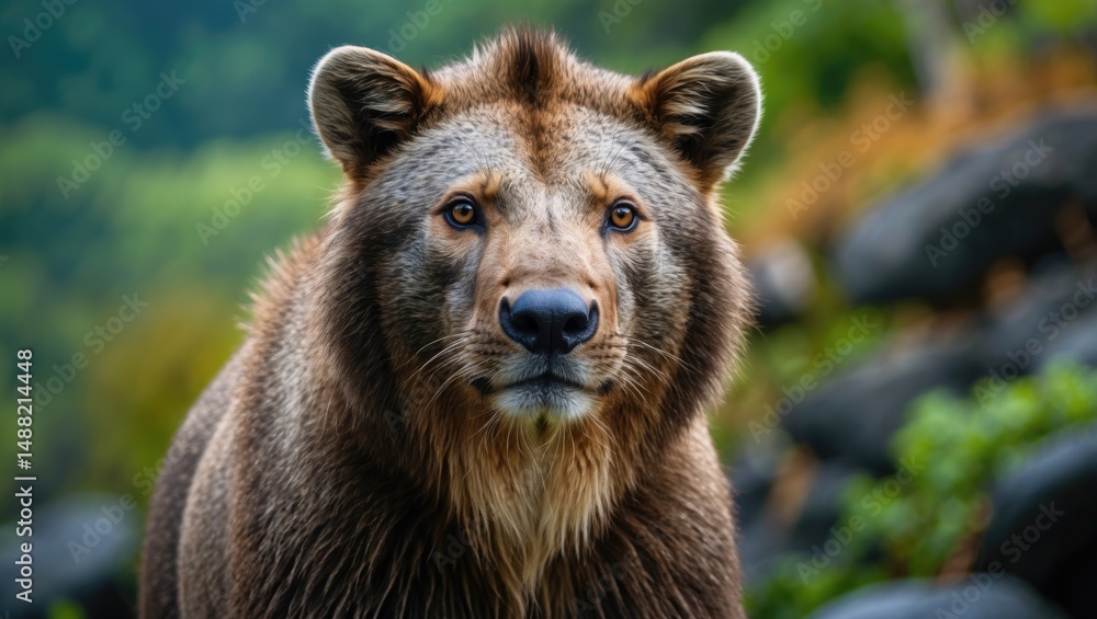 Fototapeta premium Portrait of Wild Mammals in Their Natural Habitat