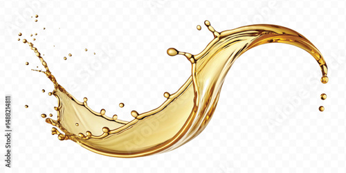 realistic 3d olive, cooking and engine oil splash isolated on white background