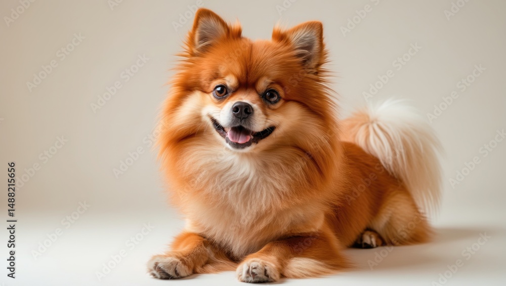 comical red pomeranian spitz comical red pomeranian spitz