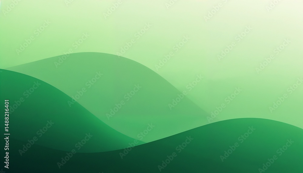 Obraz premium Abstract green gradient waves background
