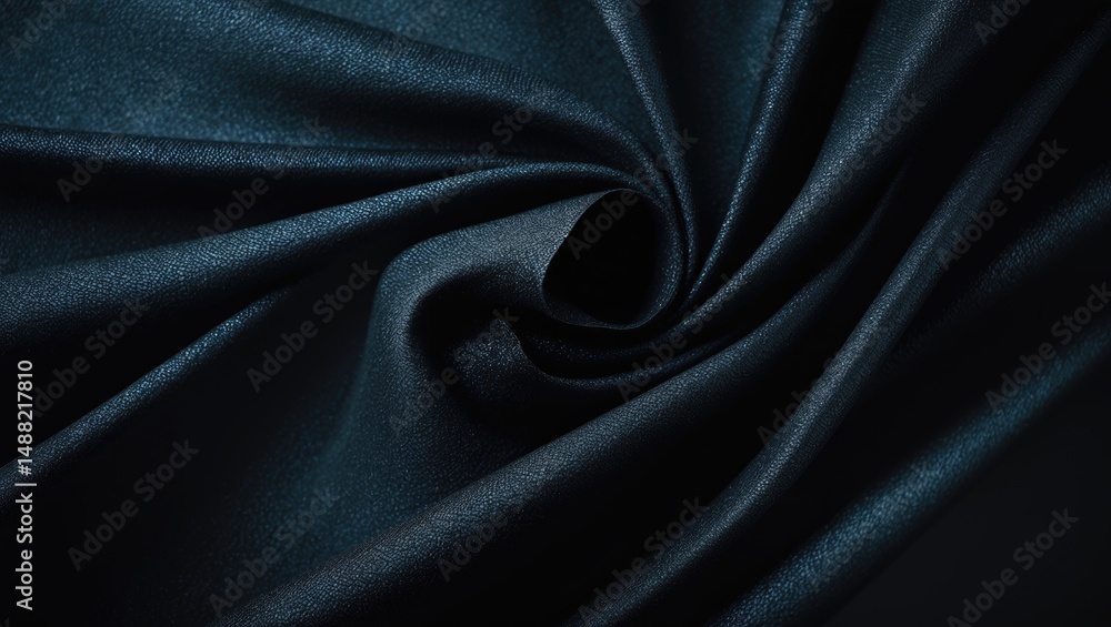 Obraz premium Close-up of black fabric texture, detailed jersey pattern for web design and wallpaper background