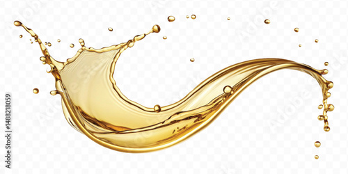 realistic 3d olive, cooking and engine oil splash isolated on white background