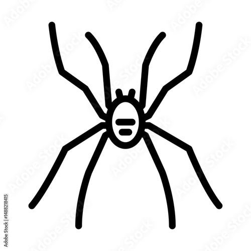Daddy longlegs outline icon. long legs black line illustration.