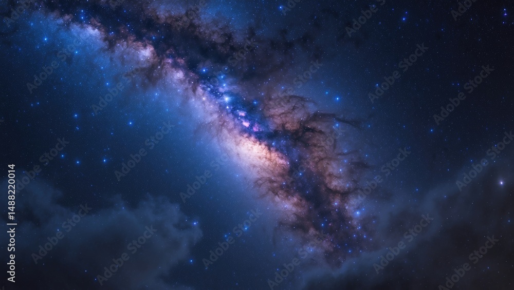 Fototapeta premium Galaxy in the cosmos, abundant with stars