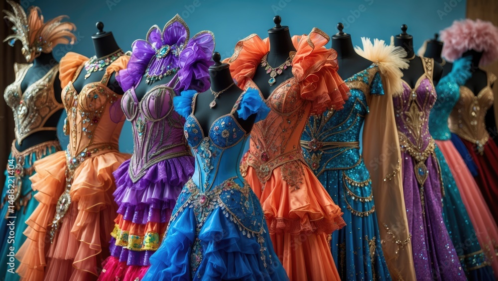 Naklejka premium Carnival clothing and ensembles