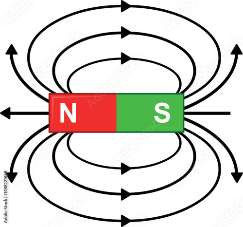 vector concept magnetic field illustration