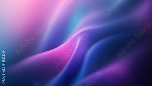 Wallpaper Mural Modern abstract design with vibrant pink, blue, and purple gradients on a dark, blurred backdrop illuminated with shiny patterns Torontodigital.ca