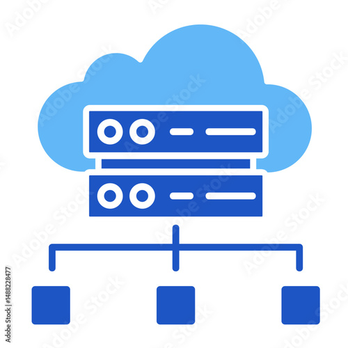 Cloud Infrastructure  Icon Element For Design	