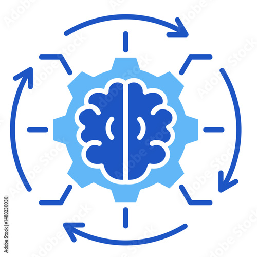 Machine Learning  Icon Element For Design	