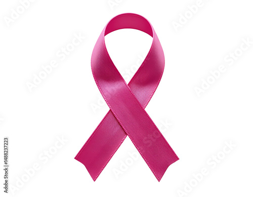 pink ribbon isolated on transparent background