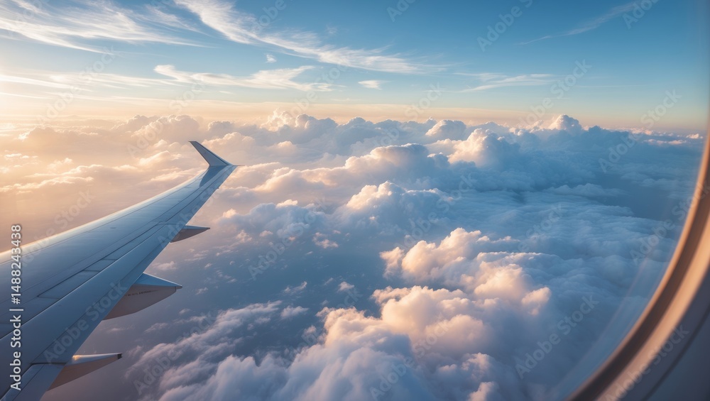 Obraz premium Cloudscape observed from an aerial perspective