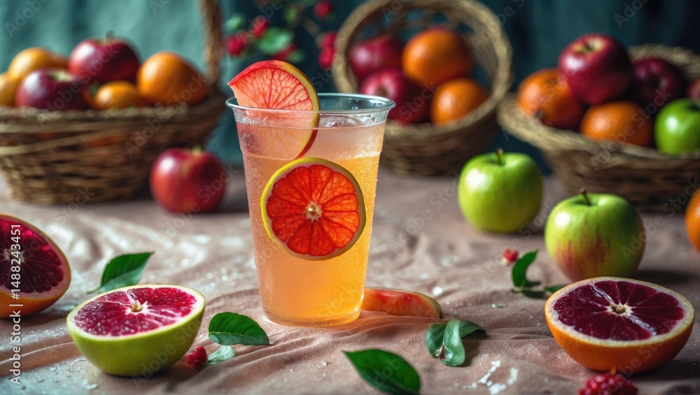Fototapeta premium Drink-Ready Hard Apple Cider Ale