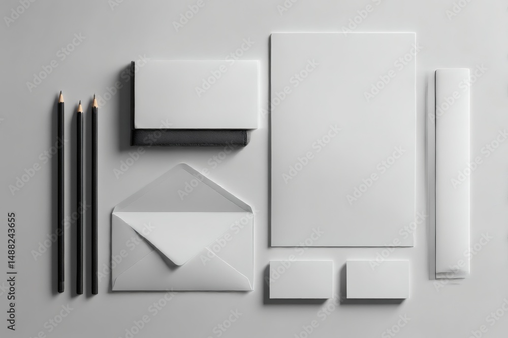 Blank paper sheet forms a 3d book cover template, an empty object on a white background for your design Blank paper sheet forms a 3d book cover template, an empty object on a white background for your design