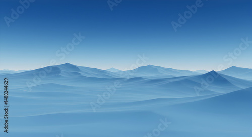 mountains,  landscape,  blue, Serene Blue Mountainscape