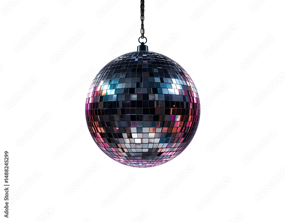 Fototapeta premium disco ball isolated on transparent background