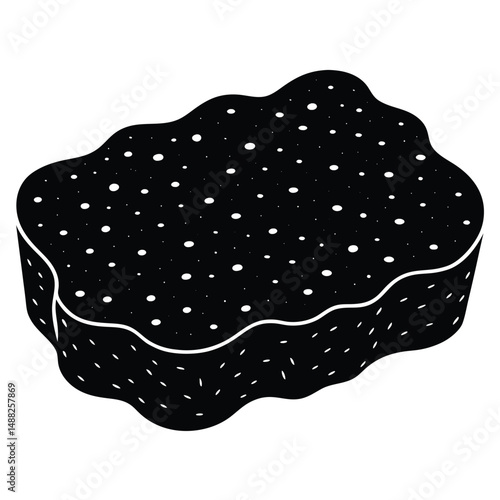 cleaner element isolated sponge on white background  