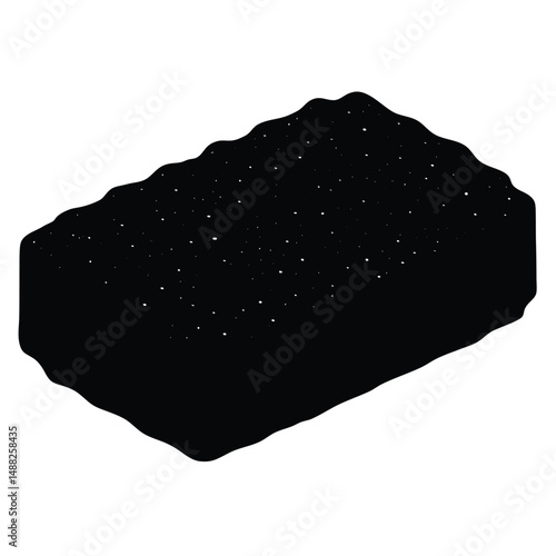 cleaner element isolated sponge on white backgroun