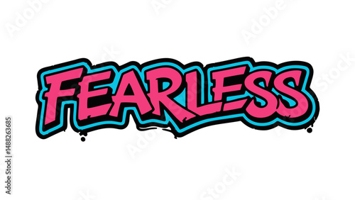 Fearless Creative Streetwear Typography Vector