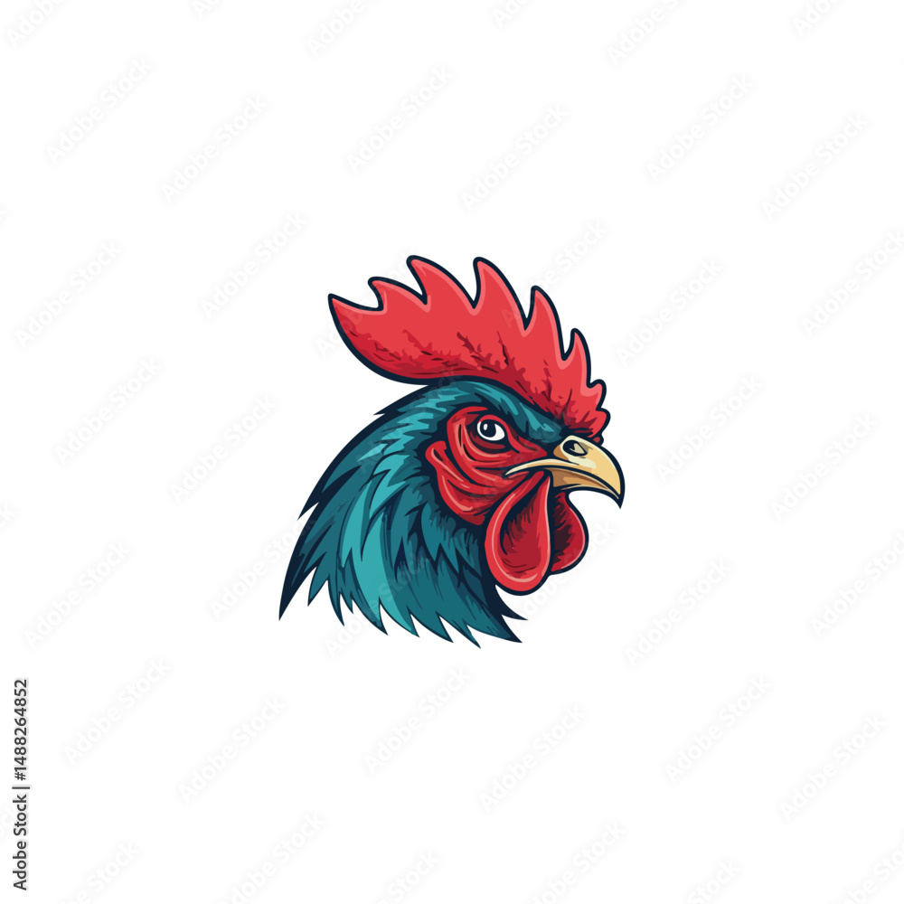 Chicken rooster head mascot Hen silhouette isolated on white background. Vibrant Rooster Logo Collection, chicken head. Chicken head design vector art, chicken animal vector illustration Chicken rooster head mascot Hen silhouette isolated on white background. Vibrant Rooster Logo Collection, chicken head. Chicken head design vector art, chicken animal vector illustration