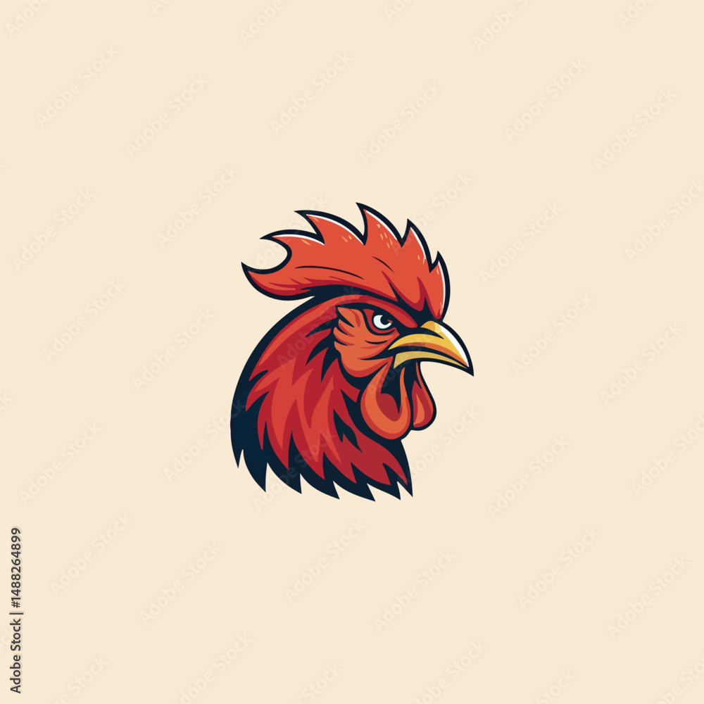 Chicken rooster head mascot Hen silhouette isolated on white background. Vibrant Rooster Logo Collection, chicken head. Chicken head design vector art, chicken animal vector illustration Chicken rooster head mascot Hen silhouette isolated on white background. Vibrant Rooster Logo Collection, chicken head. Chicken head design vector art, chicken animal vector illustration