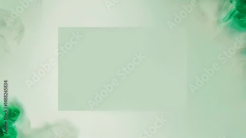 Animated abstract smoky swirl background texture in soft pastel green color. Delicate, fluffy patterns create a dreamy, ethereal look with gentle pastel hues blending seamlessly