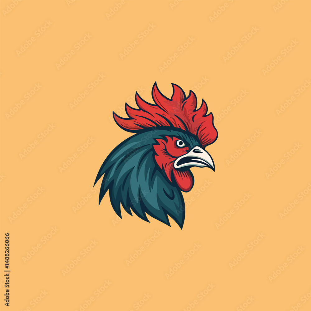 Chicken rooster head mascot Hen silhouette isolated on white background. Vibrant Rooster Logo Collection, chicken head. Chicken head design vector art, chicken animal vector illustration Chicken rooster head mascot Hen silhouette isolated on white background. Vibrant Rooster Logo Collection, chicken head. Chicken head design vector art, chicken animal vector illustration