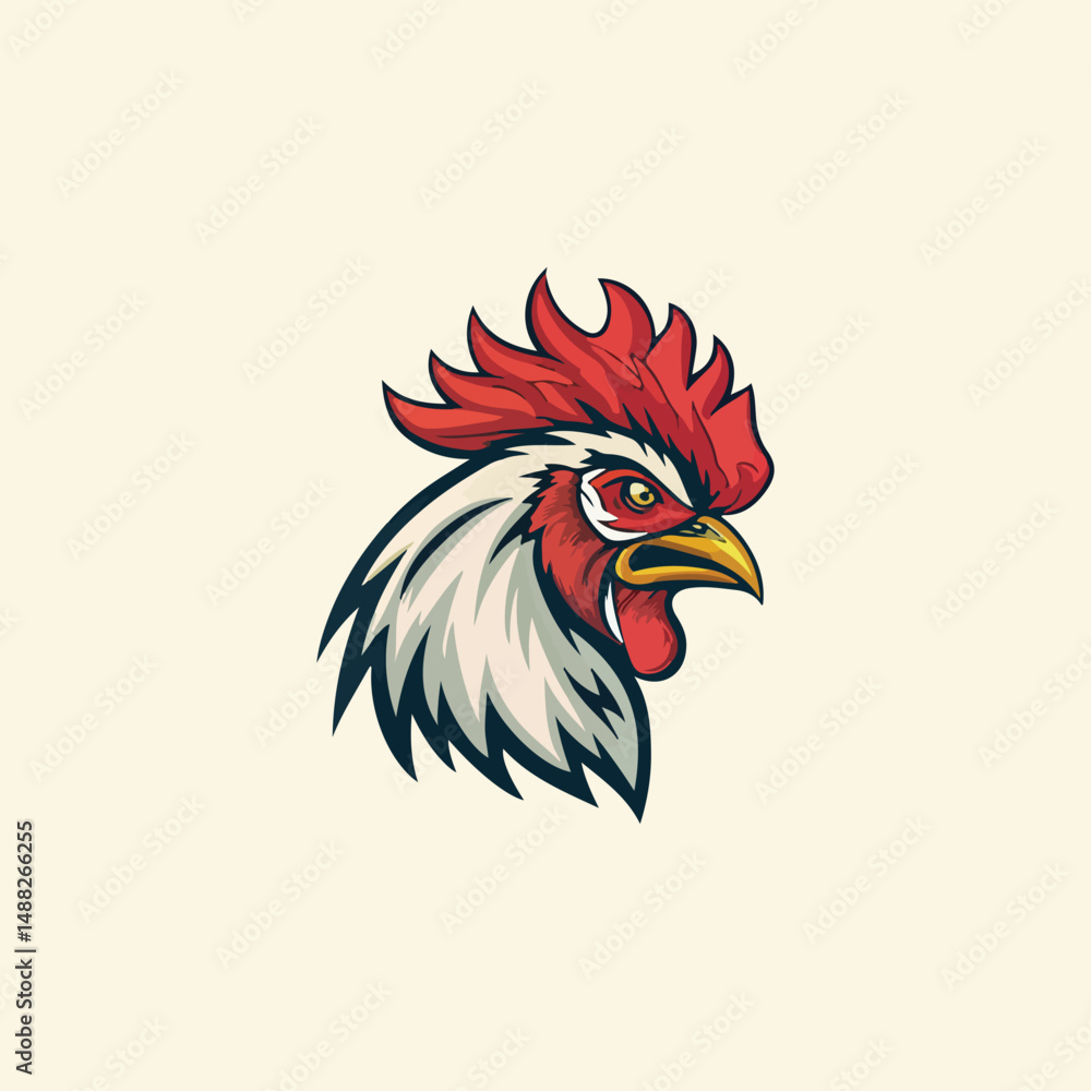 Chicken rooster head mascot Hen silhouette isolated on white background. Vibrant Rooster Logo Collection, chicken head. Chicken head design vector art, chicken animal vector illustration Chicken rooster head mascot Hen silhouette isolated on white background. Vibrant Rooster Logo Collection, chicken head. Chicken head design vector art, chicken animal vector illustration