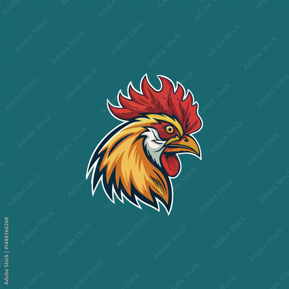 Chicken rooster head mascot Hen silhouette isolated on white background. Vibrant Rooster Logo Collection, chicken head. Chicken head design vector art, chicken animal vector illustration Chicken rooster head mascot Hen silhouette isolated on white background. Vibrant Rooster Logo Collection, chicken head. Chicken head design vector art, chicken animal vector illustration