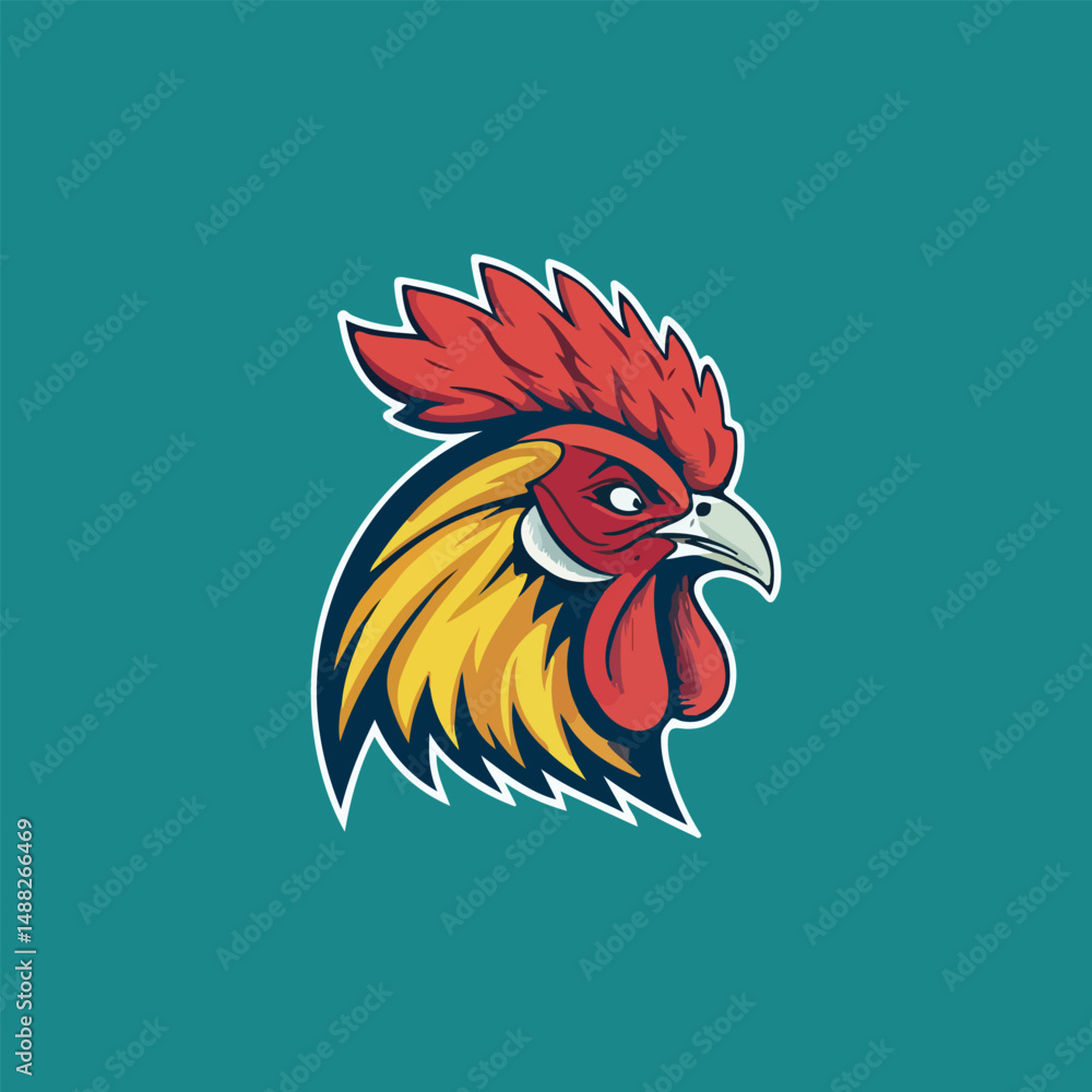 Chicken rooster head mascot Hen silhouette isolated on white background. Vibrant Rooster Logo Collection, chicken head. Chicken head design vector art, chicken animal vector illustration Chicken rooster head mascot Hen silhouette isolated on white background. Vibrant Rooster Logo Collection, chicken head. Chicken head design vector art, chicken animal vector illustration