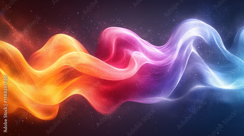 Obraz premium Abstract energy waves