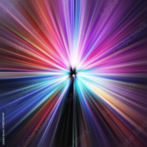 Colorful zoom motion effect. Abstract background. Color lines. Colored texture backdrop and banner. Multi color gradient pattern and textured wallpaper.