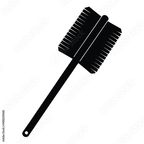 cleaner element isolated window cleaner brush on white background  