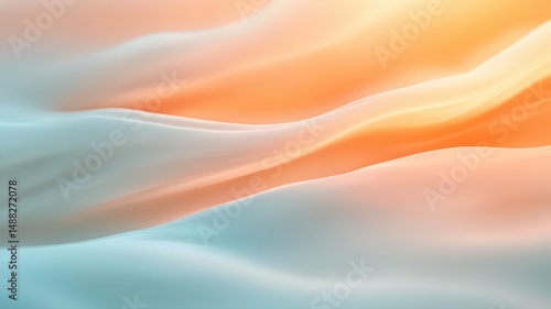 Abstract Pastel Fabric Texture with Soft Waves and Gradient Colors