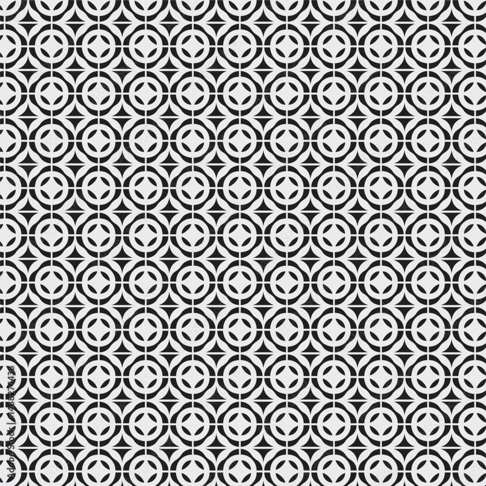 Fototapeta premium black and white seamless pattern