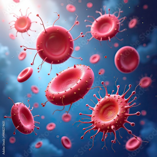 virus in blood cells