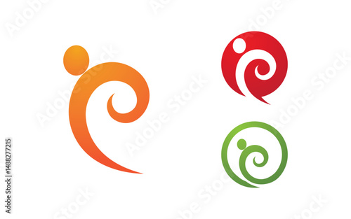 Healthy life Human fit sport logo sign illustration v.118