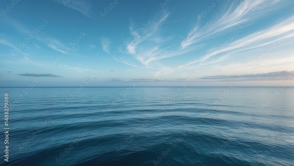 Obraz premium Beautiful seascape with reflections on seawater