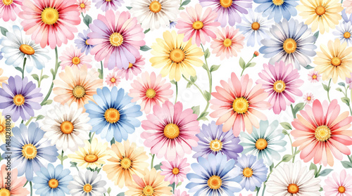 seamless pattern with flowers