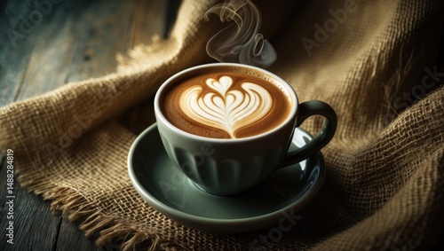 Decorative Latte Art on Cups and Glasses