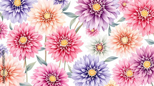 seamless pattern with flowers