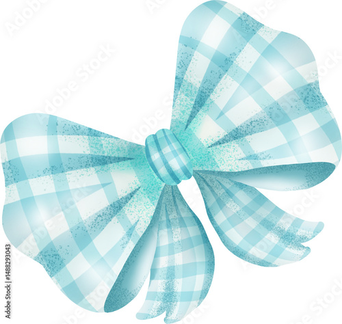 Coquette seashell and ribbon bow watercolor elements