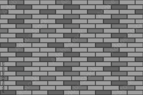 Minimalist long brick wall pattern in vector format.Ideal for architectural visualization, digital environments, interior design mockups, and modern game textures.