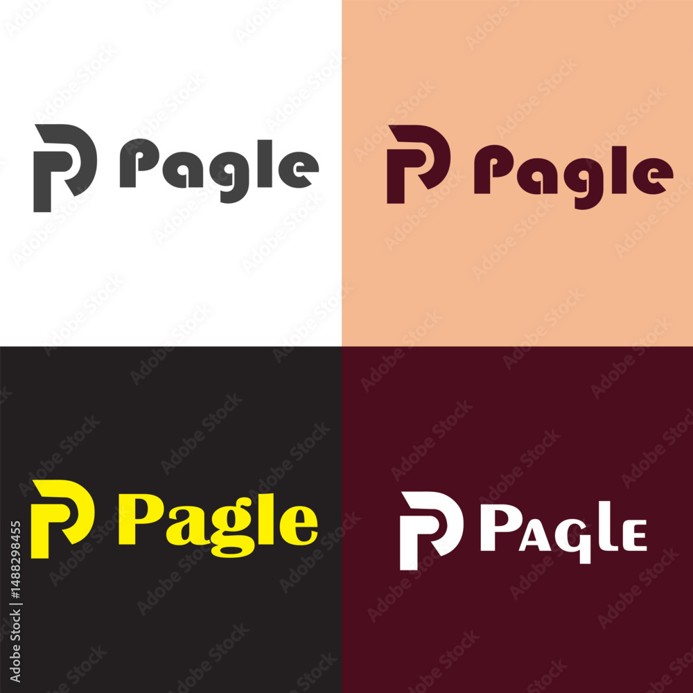 Fototapeta premium Modern Digital Model Pagle Company Logo Design