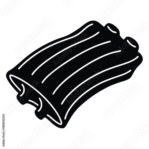 butcher element isolated beef ribs on white background
