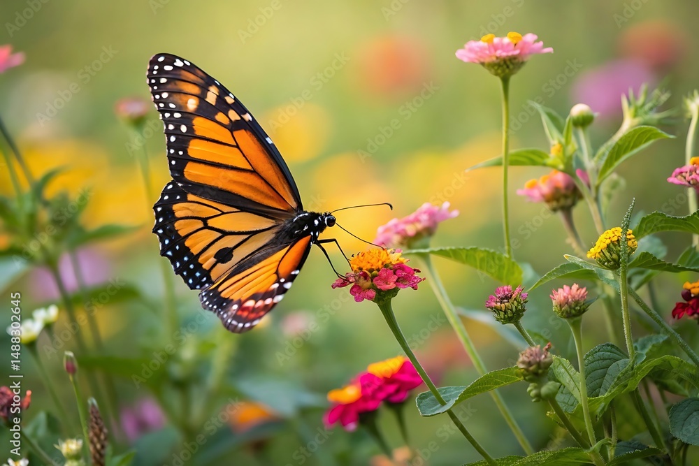 butterfly on flower Ai generate. butterfly on flower Ai generate.