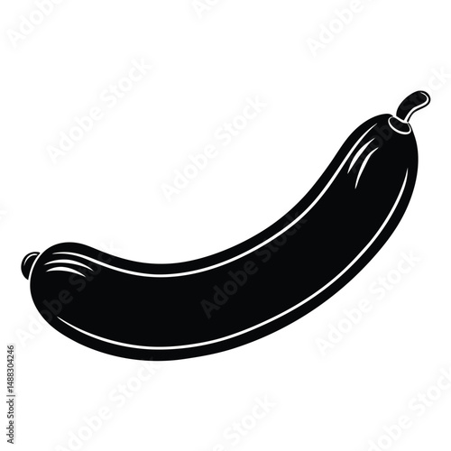 butcher element isolated blood sausage on white background