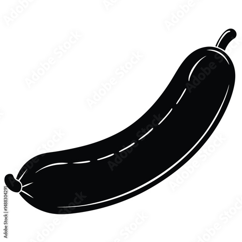 butcher element isolated blood sausage on white background
