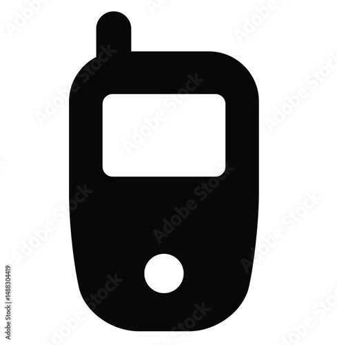 Cute cartoon hand drawn vector mobile icon.