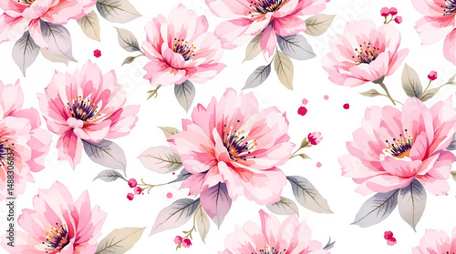 Fresh meadow flowers framing a clean neutral layout for stationery