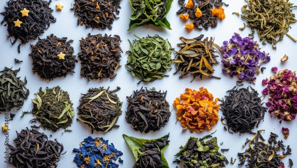 Fototapeta premium variety of dried tea